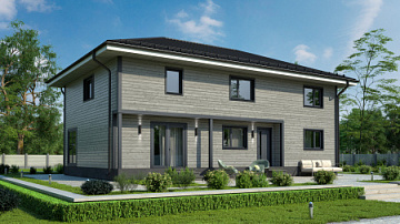 Дом Большой проект каркасного дома  Тера 14.2 на 14.1